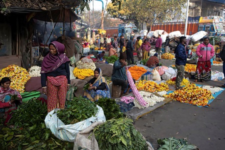 India-Kolkata-Flower-Market