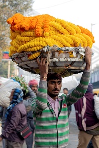 India-Kolkata-Man-With-Flower-Basket
