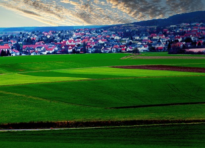 Germany-Leimbach-Farm-Field-Town