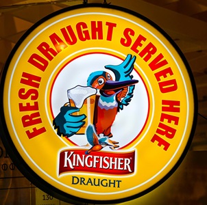 India-Cochin-Kingfisher-Beer-Sign